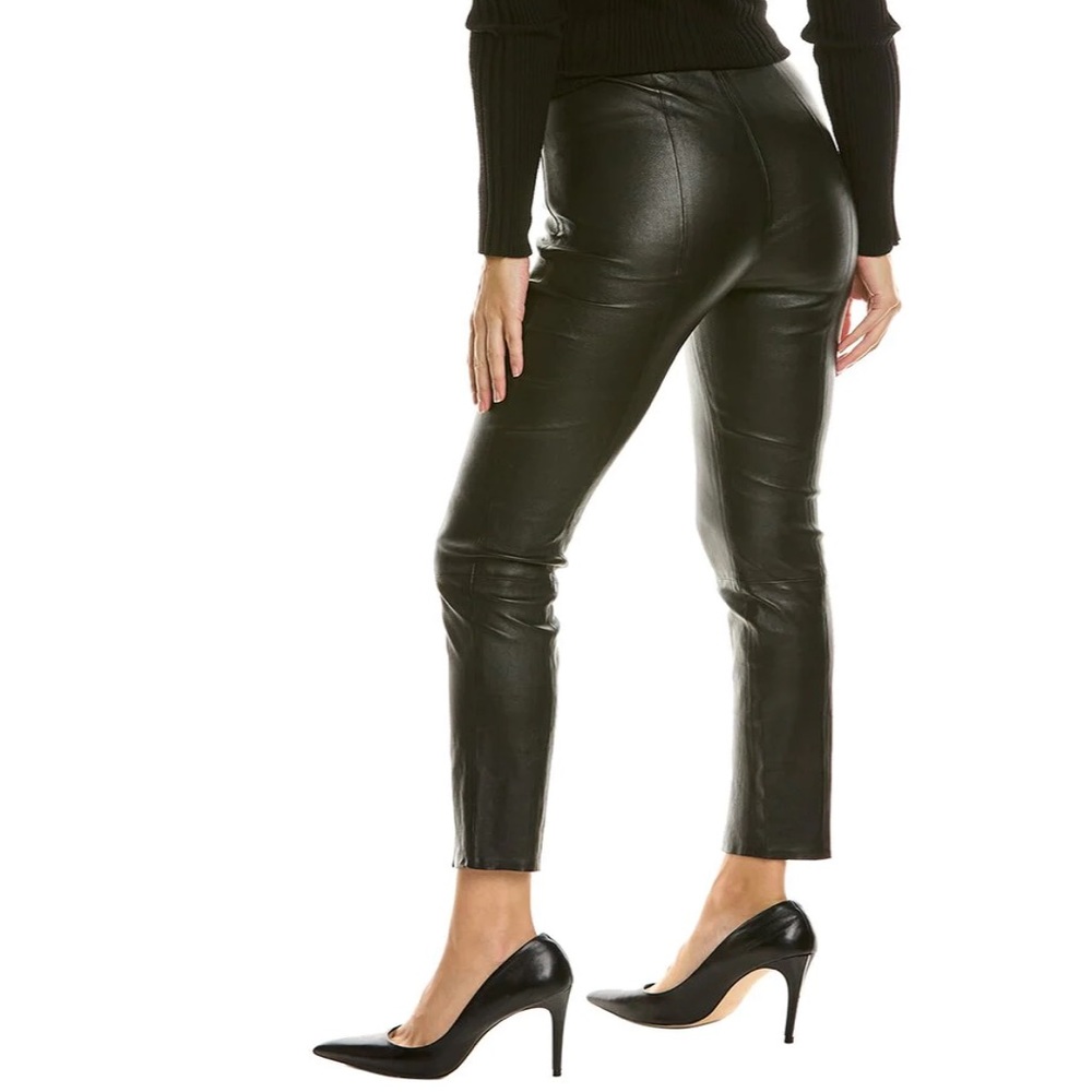 Theory Lambskin Urban St Leather Slit Legging Sz 10